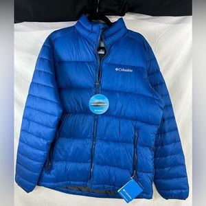 Columbia Men’s Frost Fighter Jacket Blue Size M Water Resistant NWT
